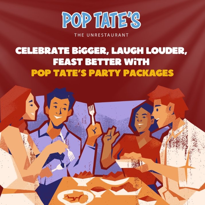 Pop Tate's Party Package Menu